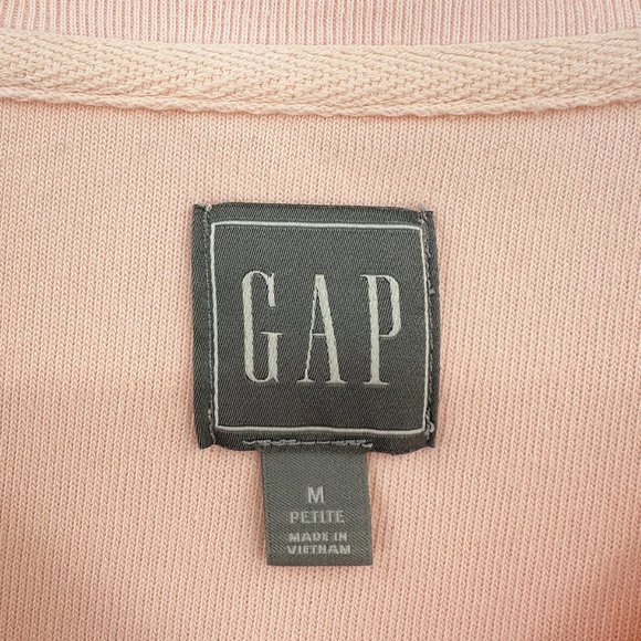 GAP Pink & Salmon Ombre Sunset Hued Cotton Terry Terrycloth Crewneck Sweatshirt - Picture 6 of 9